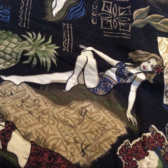 VTG Hawaiian mens shirt with Hawaiian Beauties - Picture 8 of 12